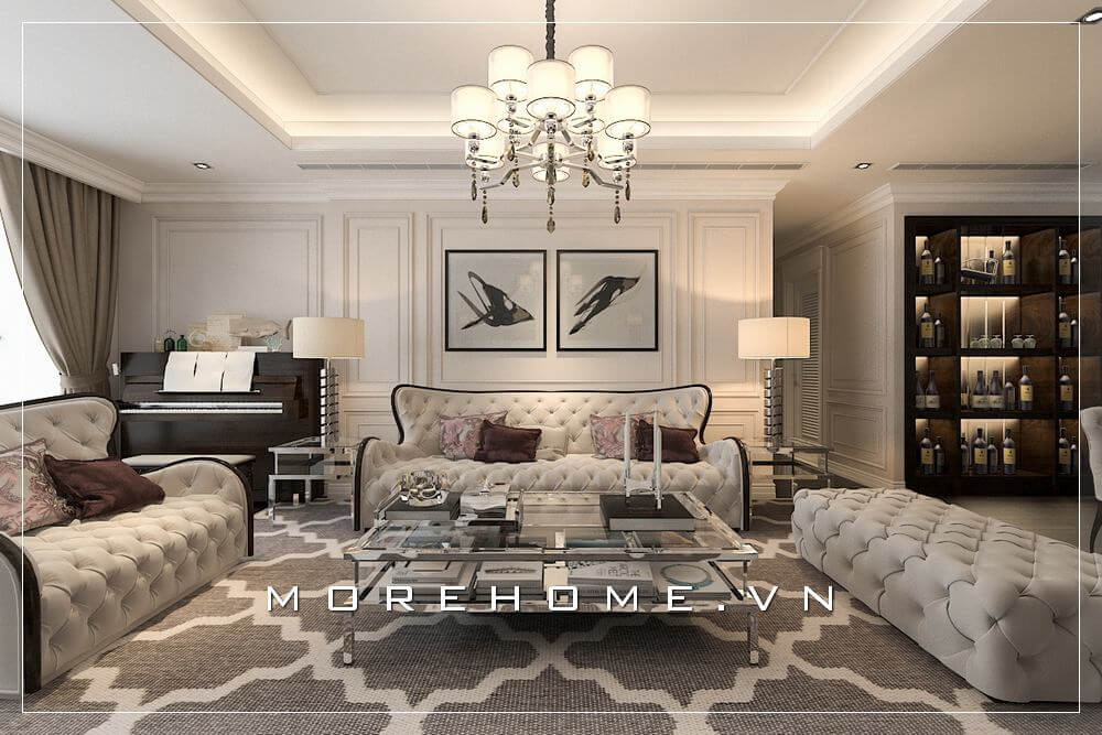 Sofa chung cư tân cổ điển Sofa chung cư tân cổ điển