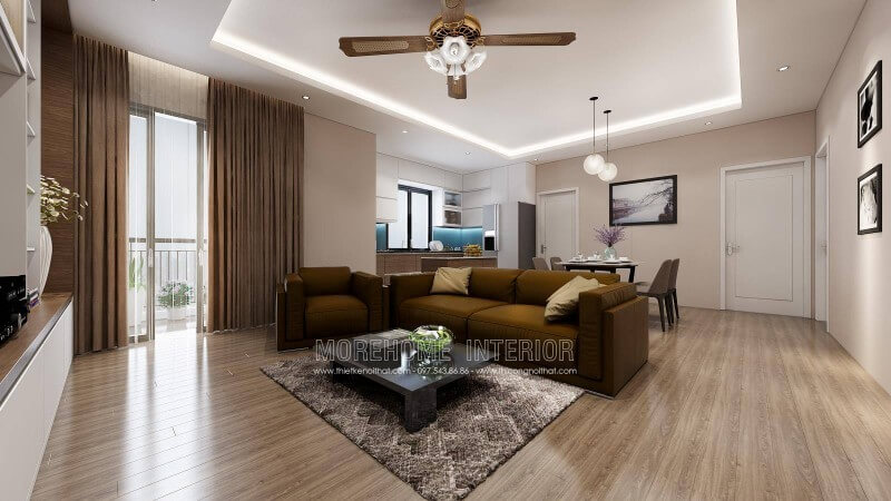 Trang trí nội thất chung cư với phòng khách đẹp trang nhã, lịch sự Thiết kế chung cư