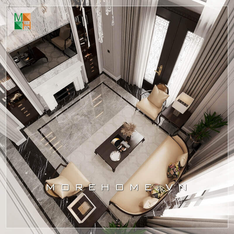 Mẫu bàn ghế sofa phòng khách sang trọng, chất liệu bàn gỗ tự nhiên cao cấp và bộ ghế sofa bọc da chân ghế gỗ tự nhiên tạo nên một không gian phòng khách sang trọng và đẳng cấp.
