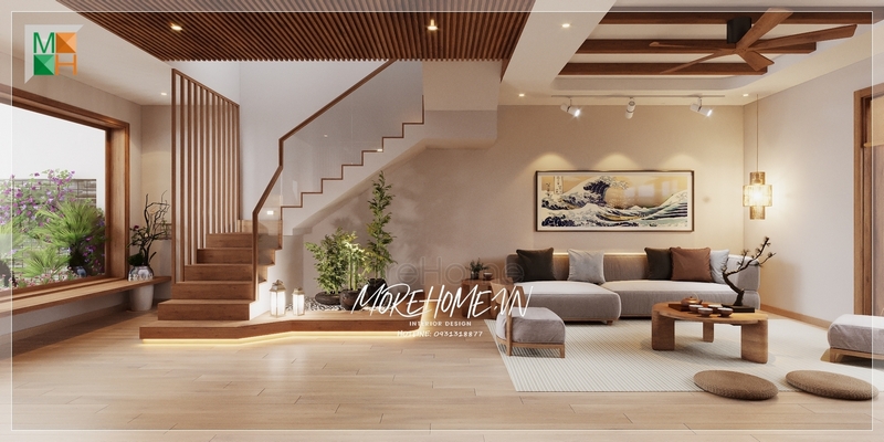 Bàn trà tròn gỗ tự nhiên ngoài công năng sử dụng làm bàn uống nước còn tô điểm trang trí cho không gian