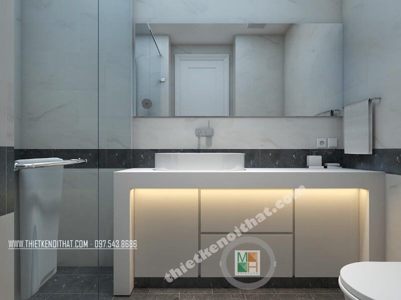 Trang trí nội thất phòng khách của chung cư theo phong cách hiện đại.